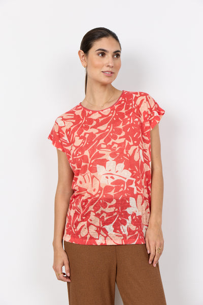 Soyaconcept Aretha Leaf Print T-Shirt