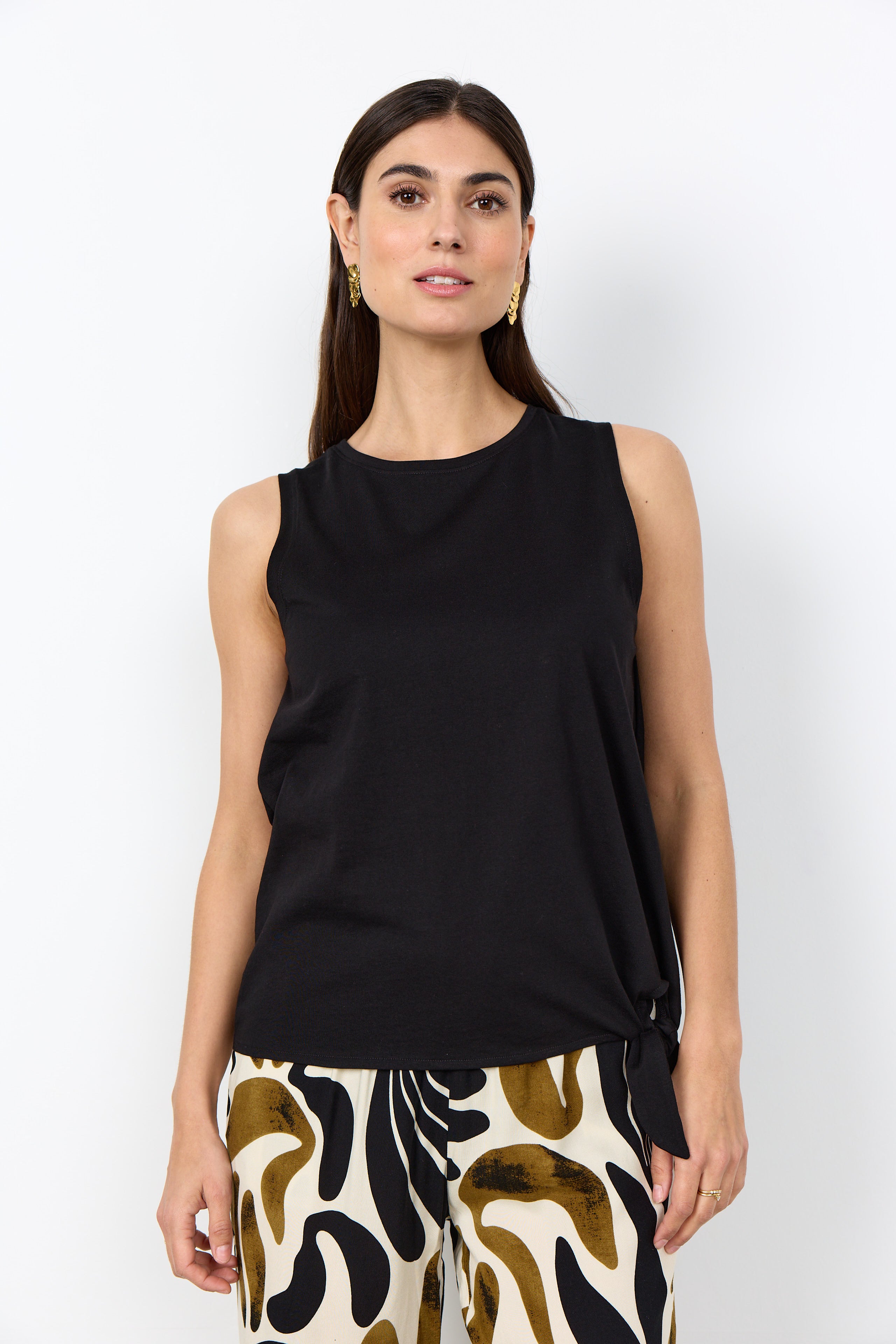 Soyaconcept Derby Cotton Tie Hem Vest Top