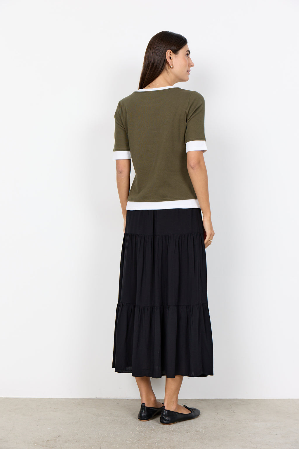 Soyaconcept Mignon Contrast Trim Layered T-shirt