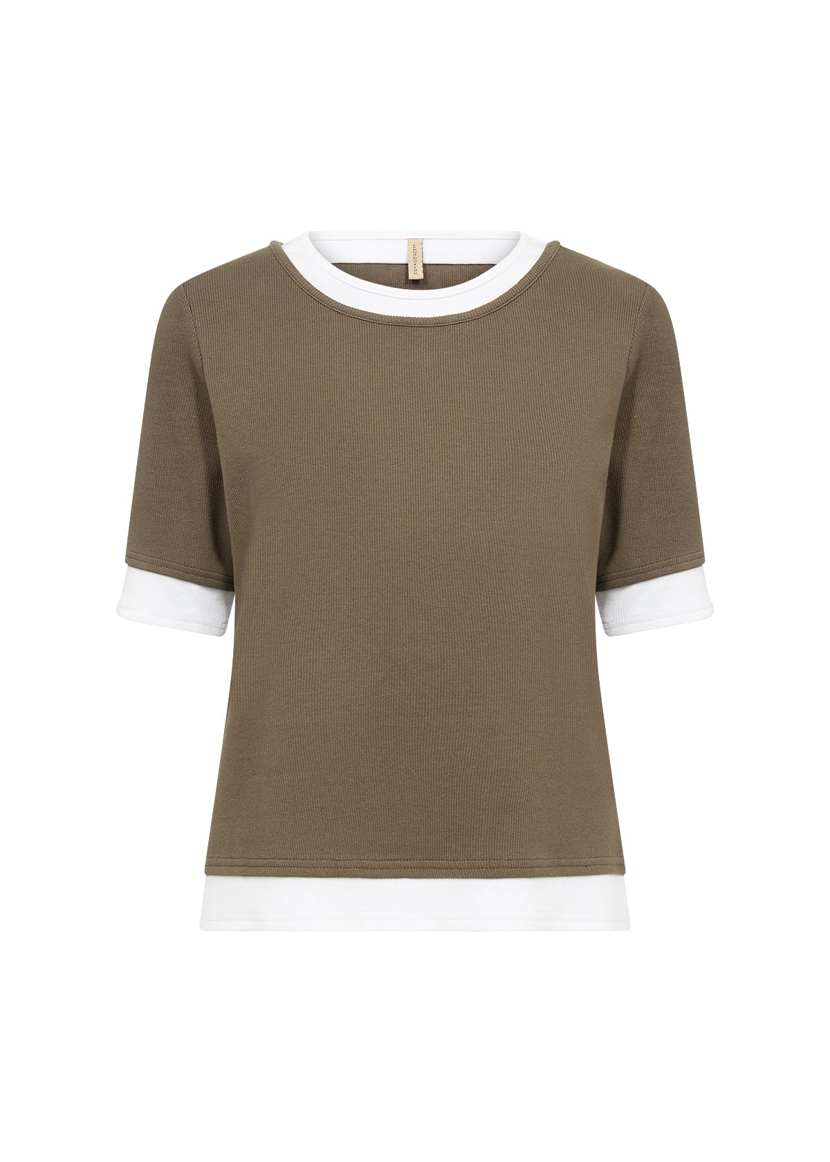 Soyaconcept Mignon Contrast Trim Layered T-shirt