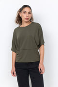 Soyaconcept Glenna Fluid Slouchy T-shirt - Khaki