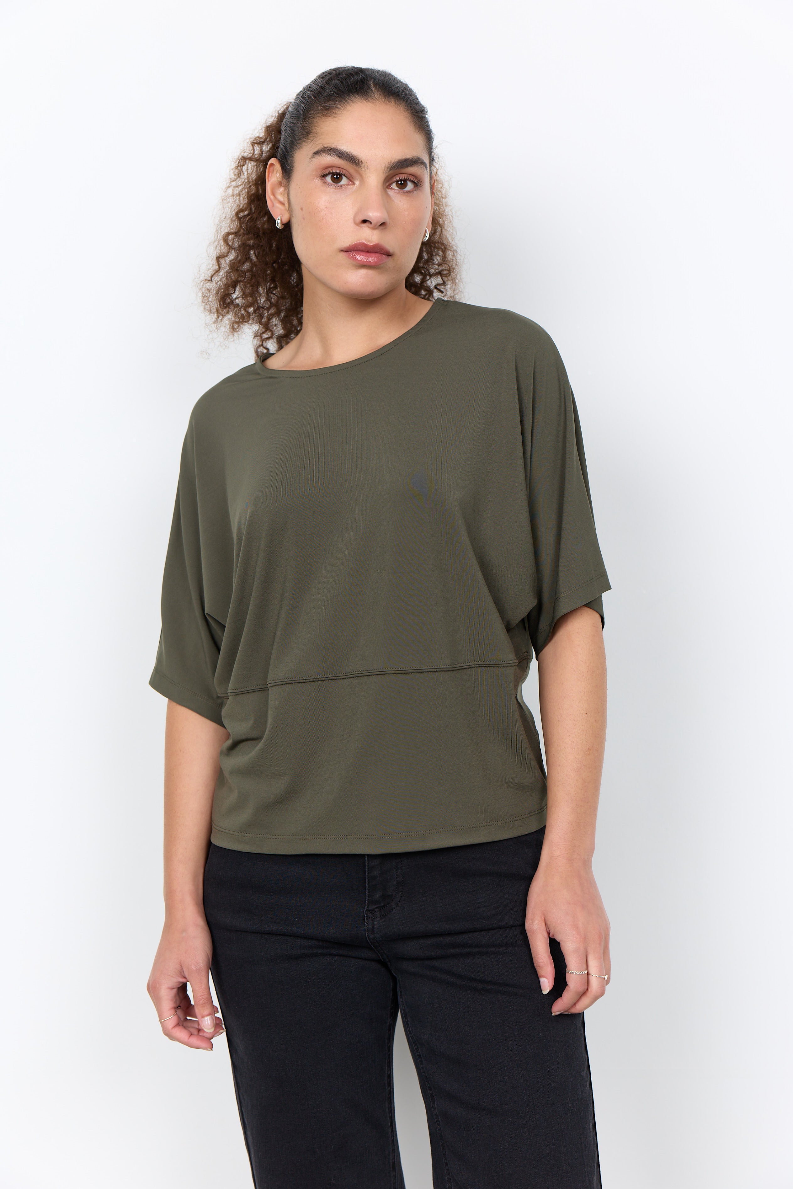 Soyaconcept Glenna Fluid Slouchy T-shirt - Khaki