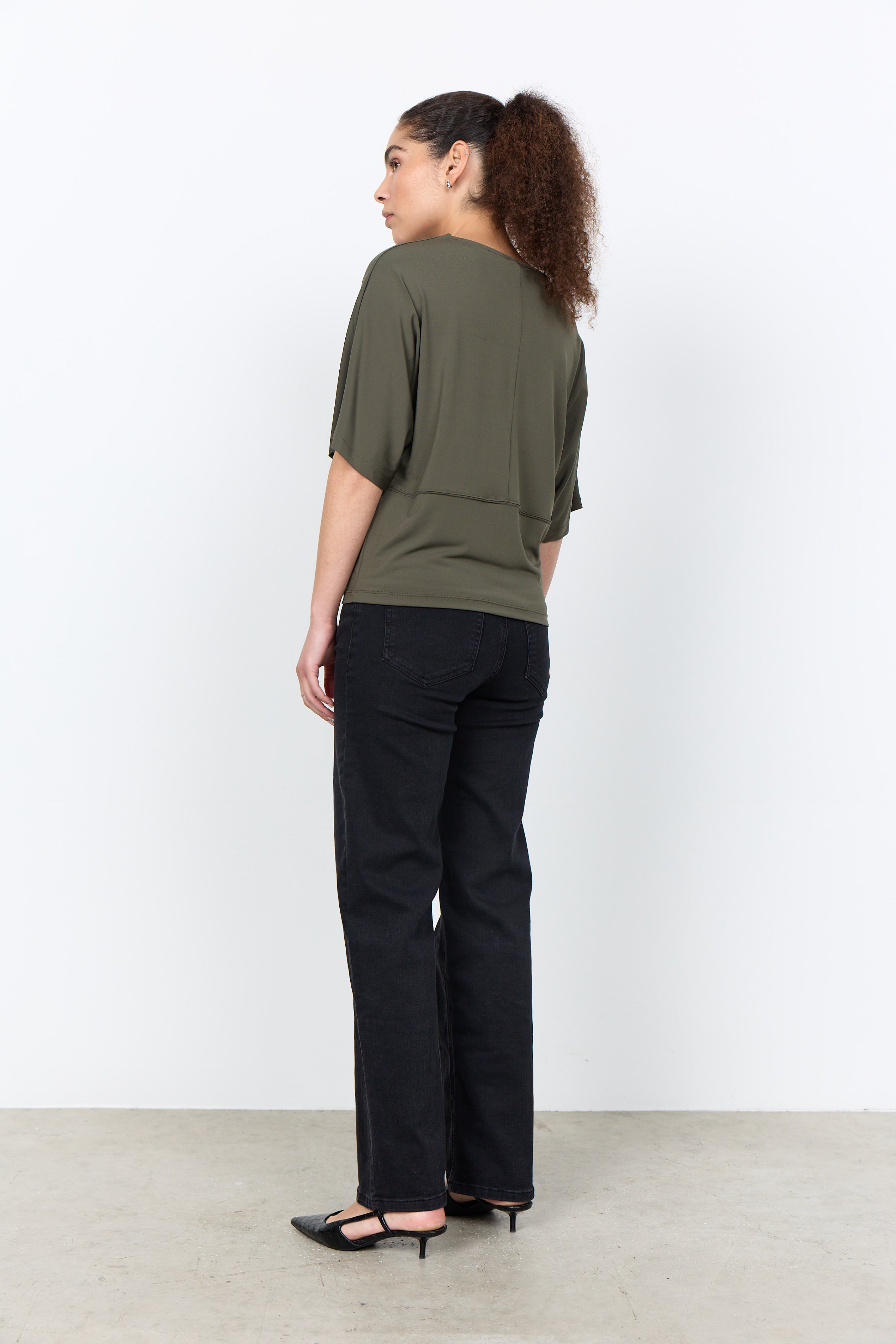 Soyaconcept Glenna Fluid Slouchy T-shirt - Khaki