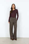 Soyaconcept Hekla Check Pull On Wide Leg Trousers