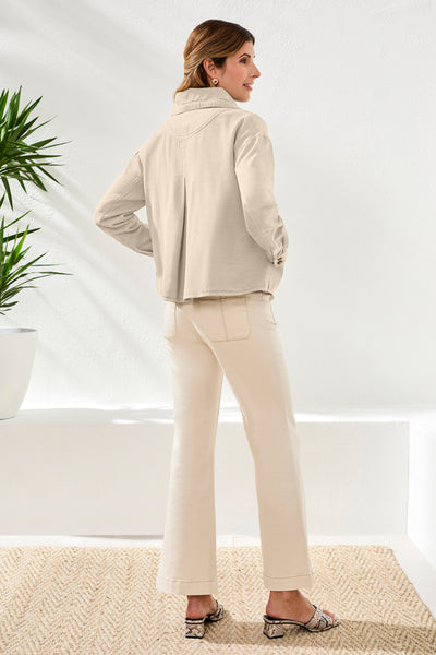 Tribal Canvas Oversized Zip Up Jacket