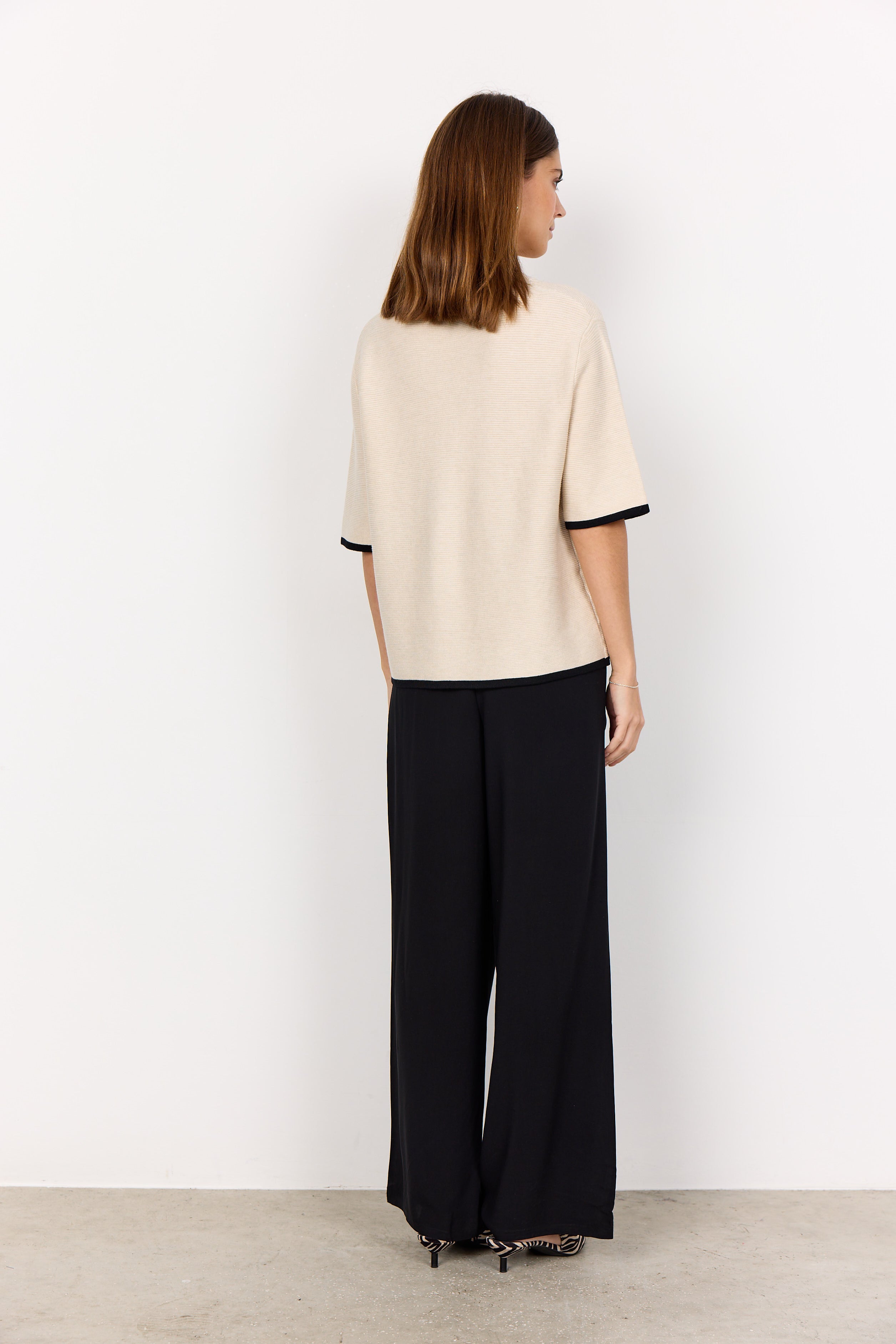 Soyaconcept Dollie Contrast Trim Knit