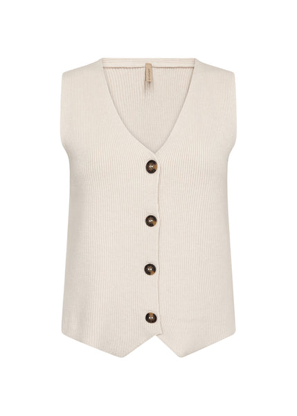 Soyaconcept Kanita Knitted Waistcoat - Cream
