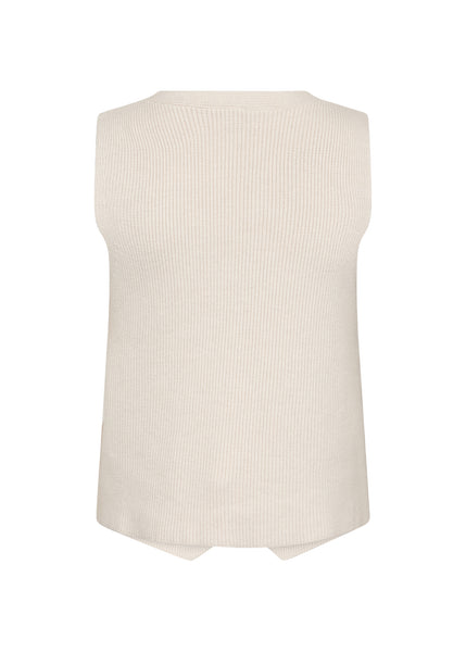 Soyaconcept Kanita Knitted Waistcoat - Cream
