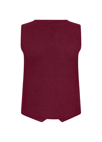 Soyaconcept Kanita Knitted Waistcoat - Wine