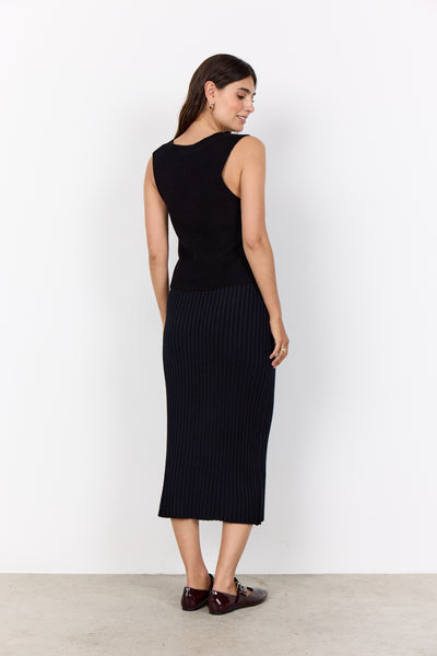 Soyaconcept Kanita Knitted Waistcoat - Black
