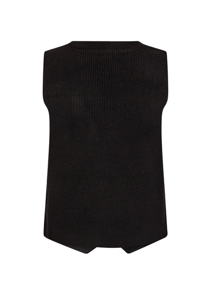 Soyaconcept Kanita Knitted Waistcoat - Black
