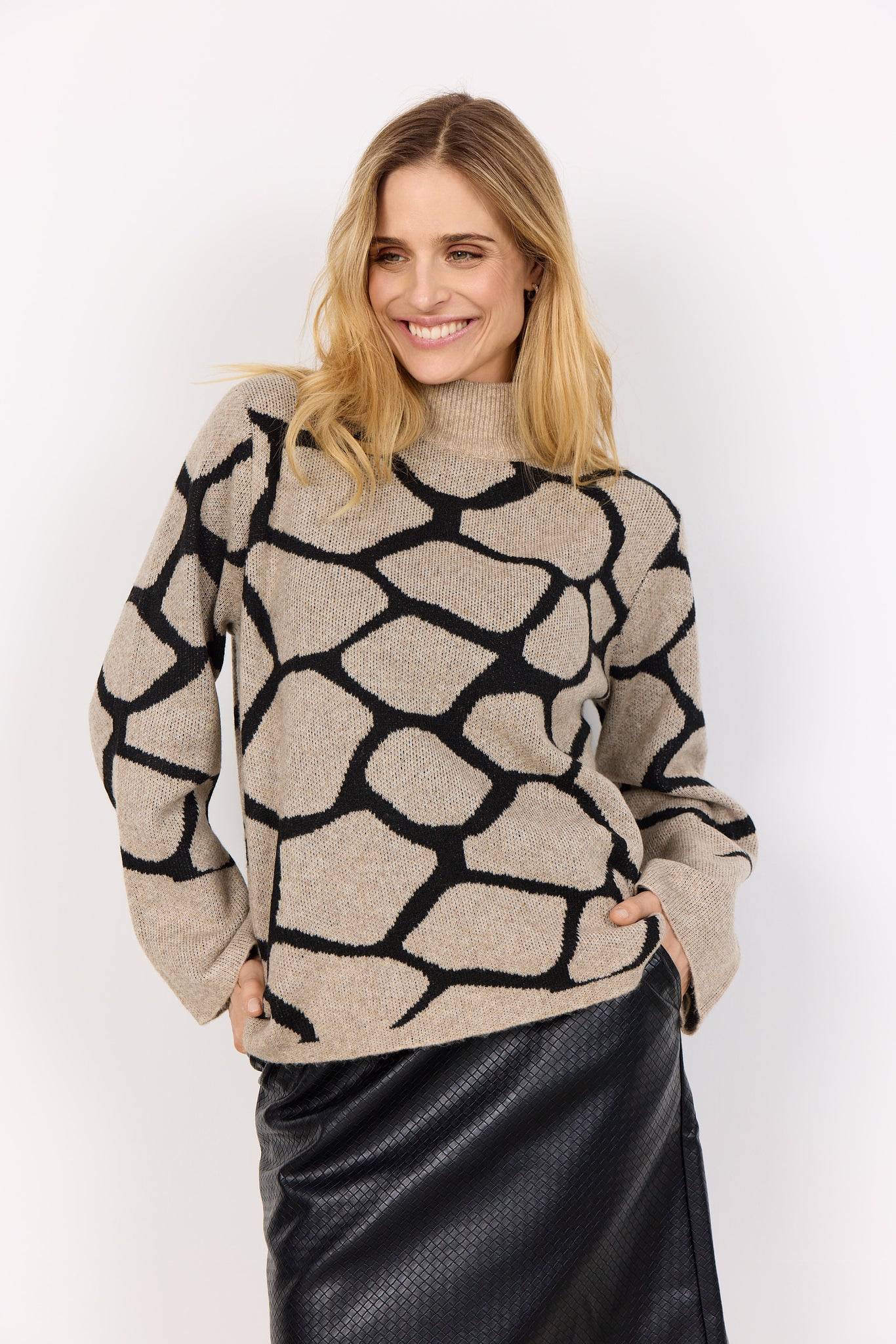 Soyaconcept Ancona 2 Patterned Rollneck Jumper