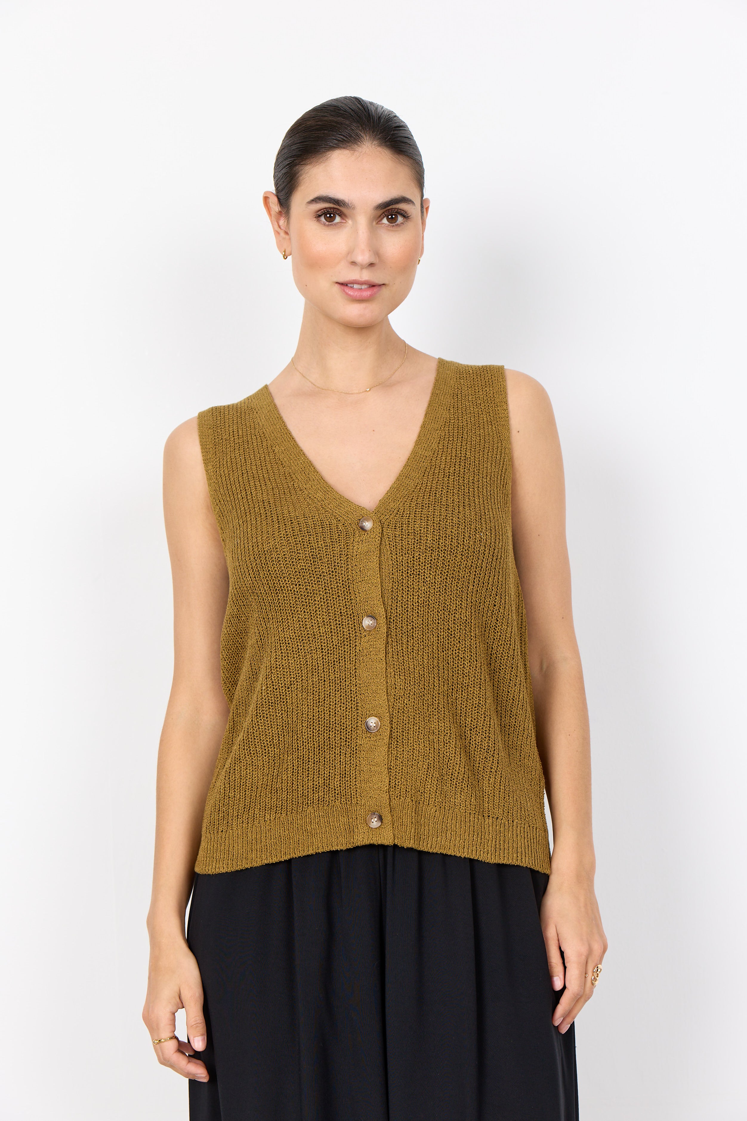 Soyaconcept Felizia Knitted Button Through Vest