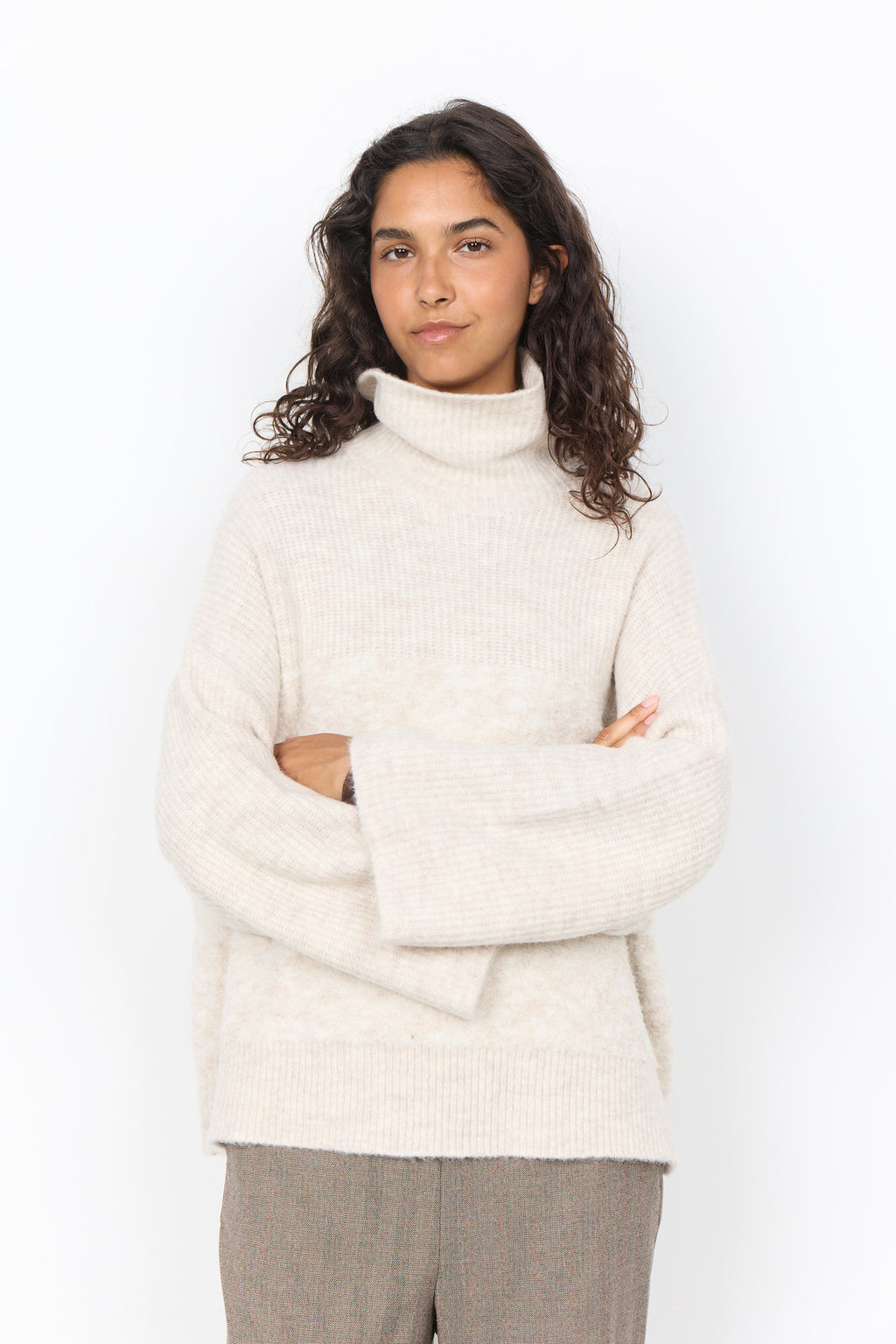 Soyaconcept Venche Textured Roll Neck Jumper