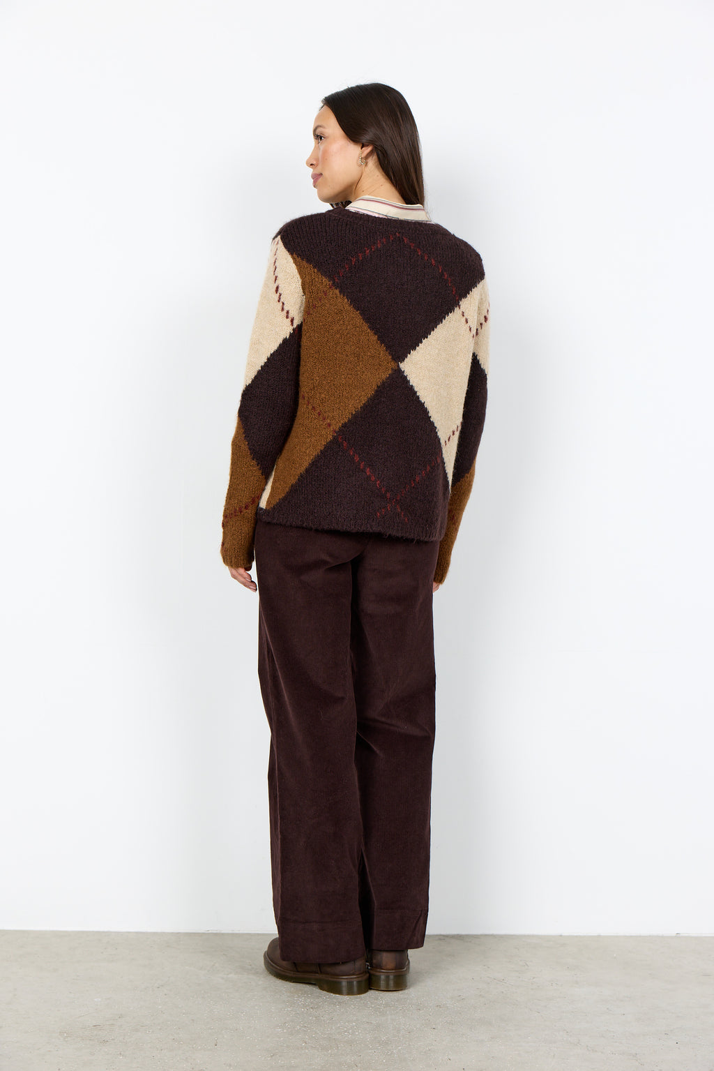 Soyaconcept Hager Chunky Argyle Knit Jumper