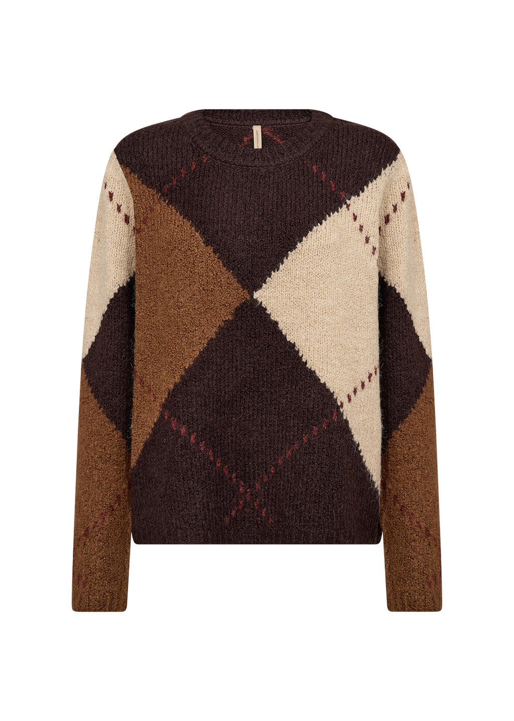 Soyaconcept Hager Chunky Argyle Knit Jumper