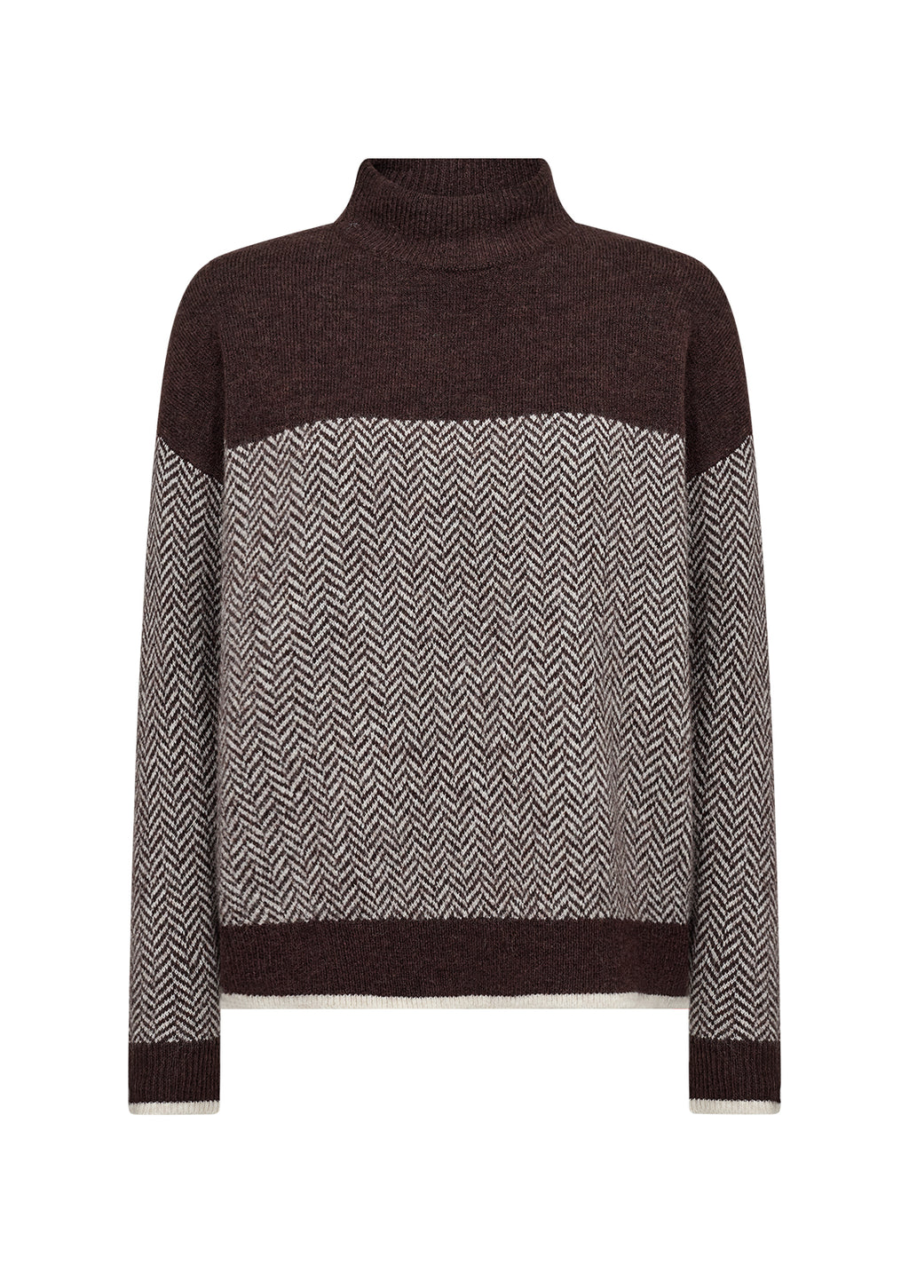 Soyaconcept Nessie Herringbone Panel Knit Jumper