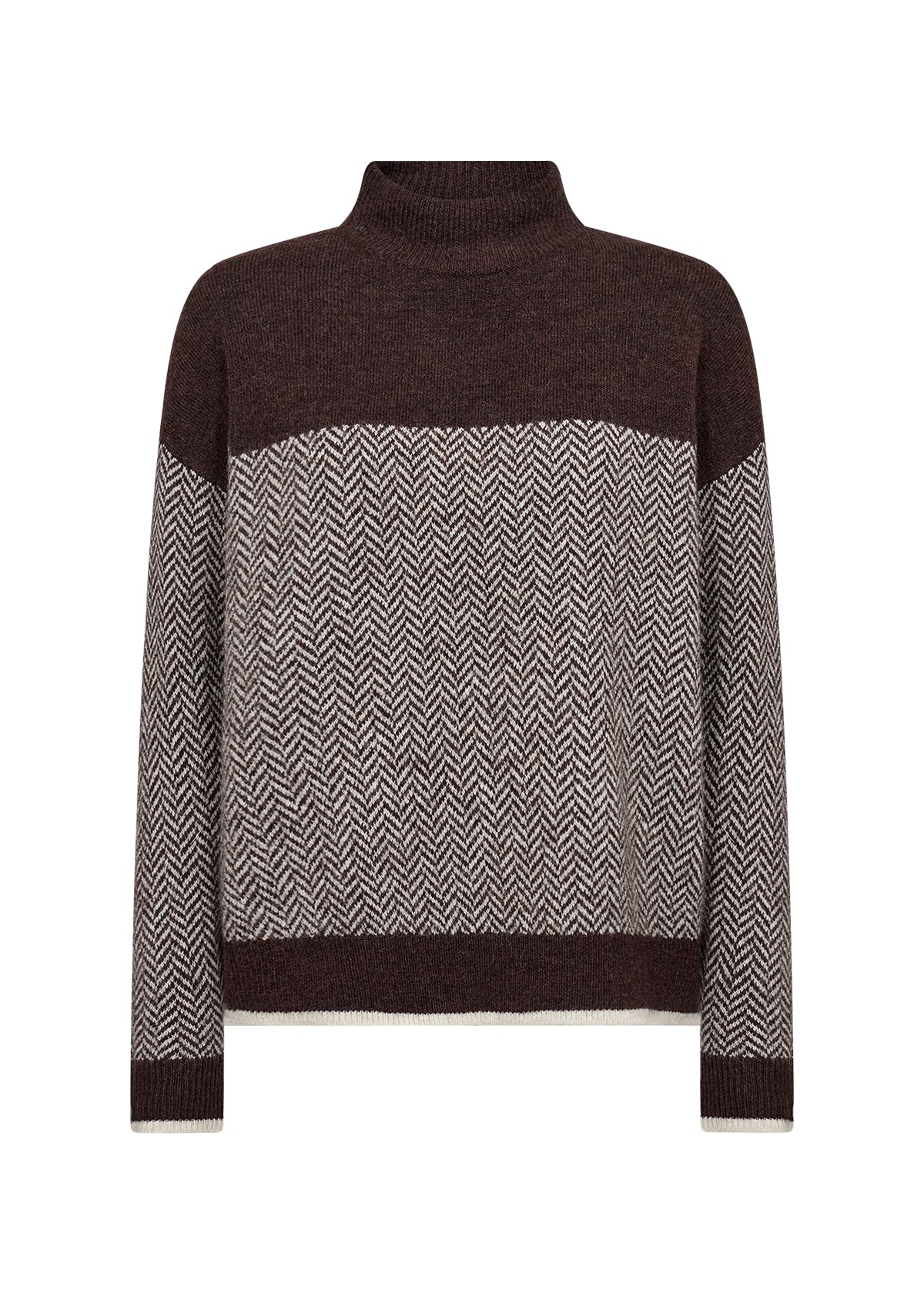 Soyaconcept Nessie Herringbone Panel Knit Jumper