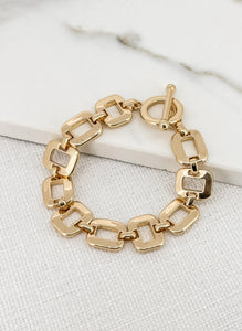 Envy Square Link T-Bar Bracelet