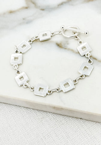 Envy Silver Square Bracelet