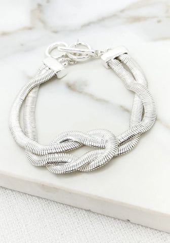 Envy Silver Chain Knot Bracelet