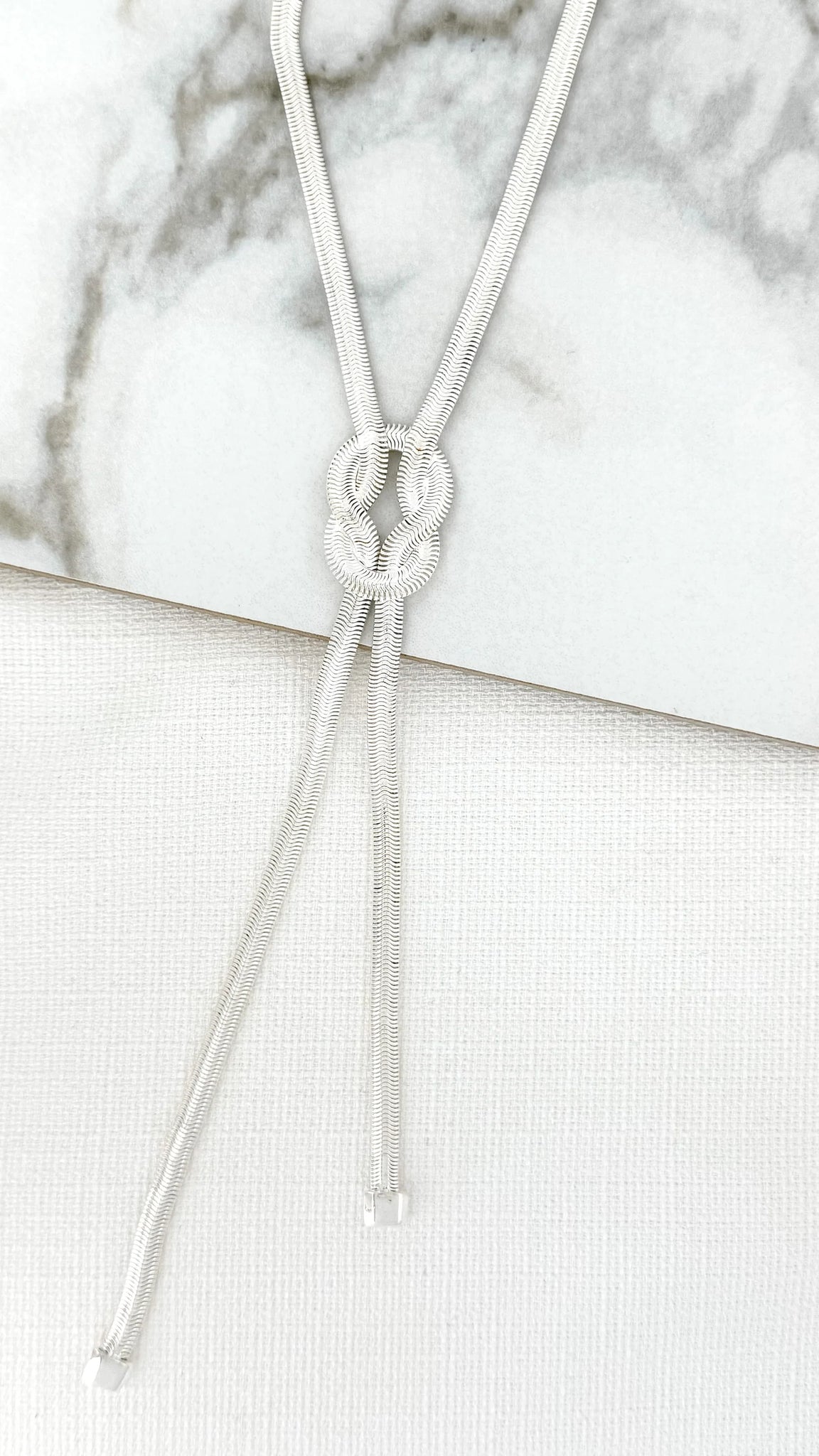 Envy Silver Chain Knot Necklace