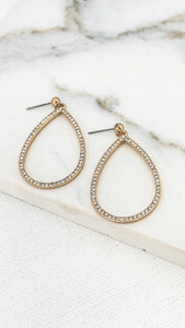 Envy Diamante Gold Teardrop Earrings