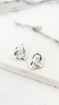Envy Silver Knot Studs