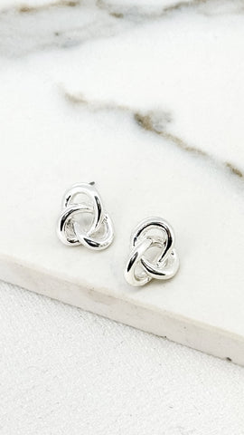 Envy Silver Knot Studs