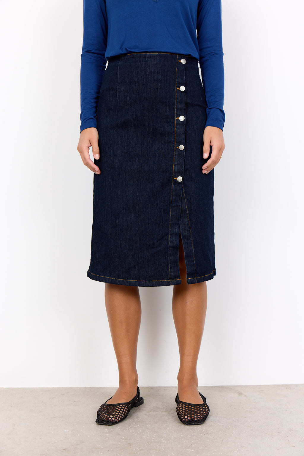 Soyaconcept Kimberly Denim Asymmetric Skirt