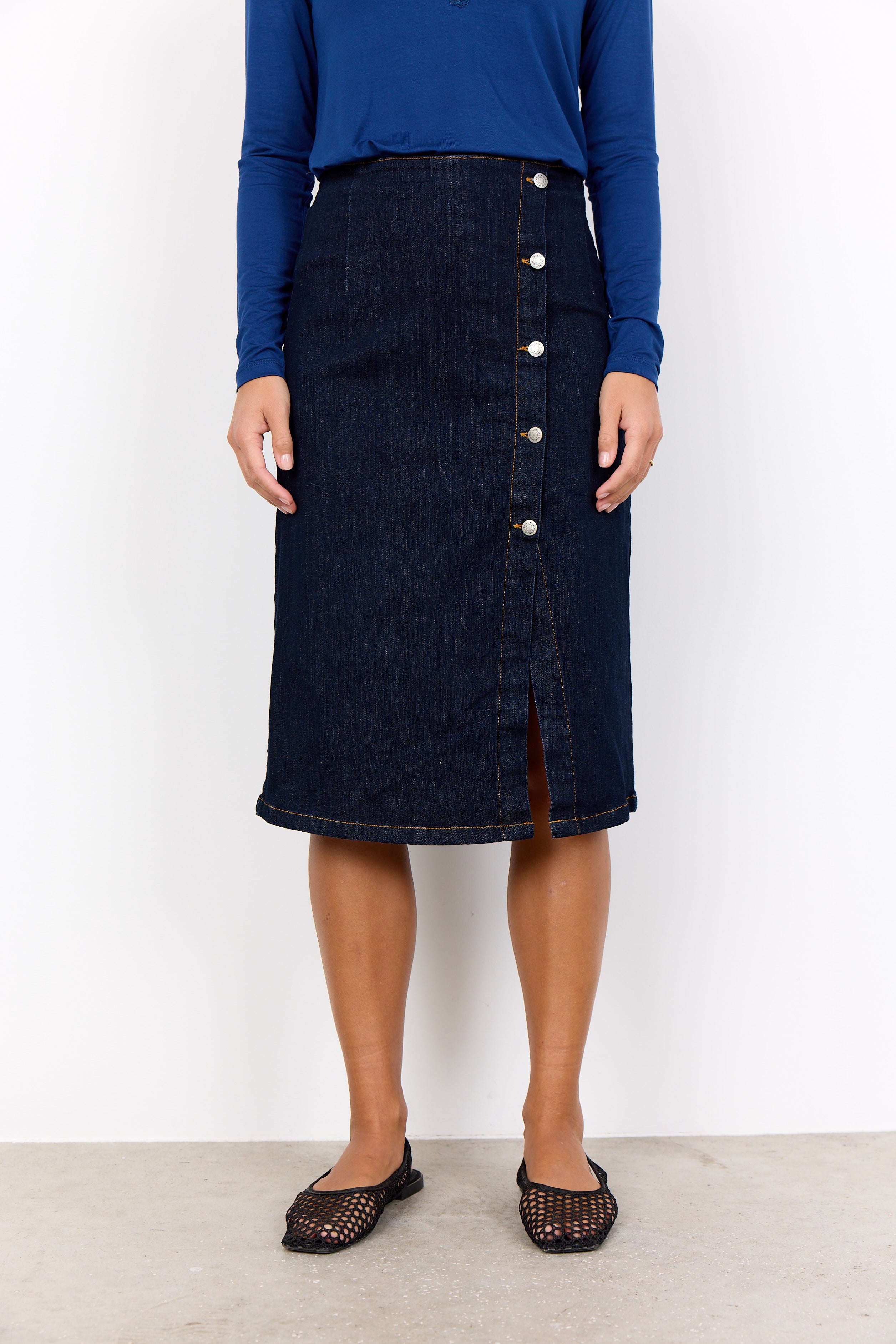Soyaconcept Kimberly Denim Asymmetric Skirt