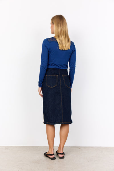 Soyaconcept Kimberly Denim Asymmetric Skirt