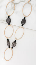 Envy Woven Hoop & Stone Long Necklace