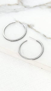 Envy Diamante Silver Hoops