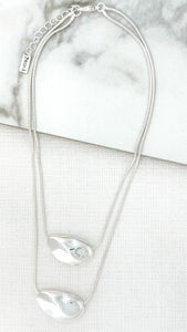 Envy Silver Dimpled Pendant Necklace