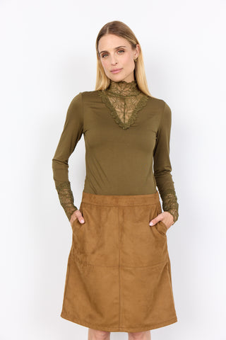 Soyaconcept Vesna Faux Suede Skirt