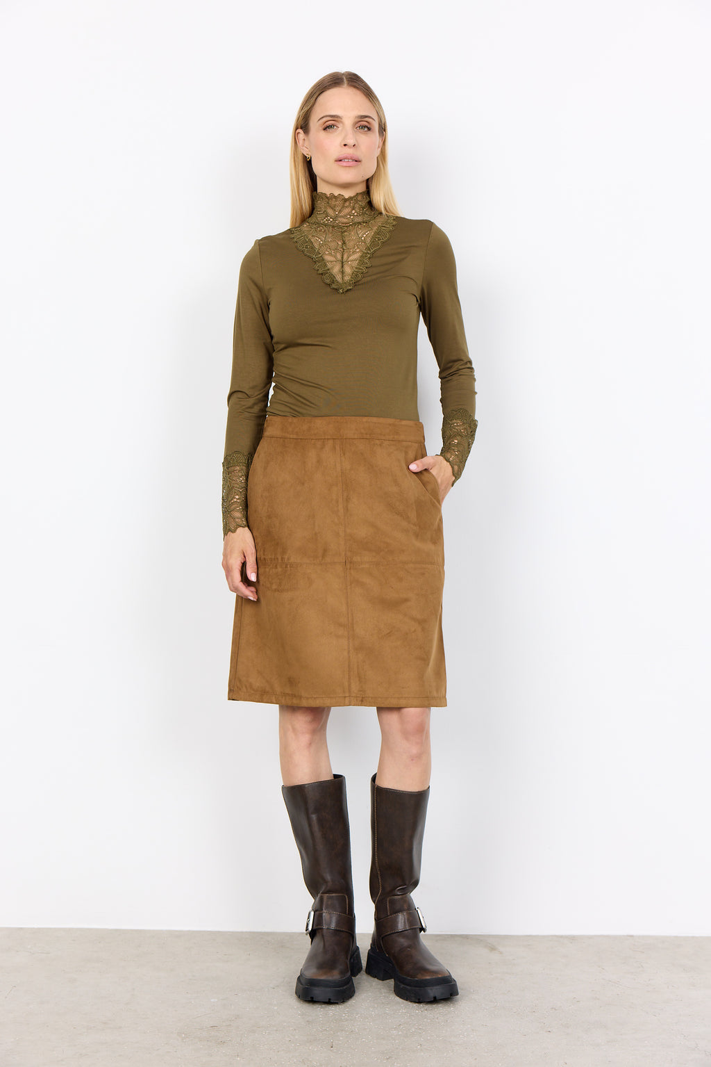 Soyaconcept Vesna Faux Suede Skirt