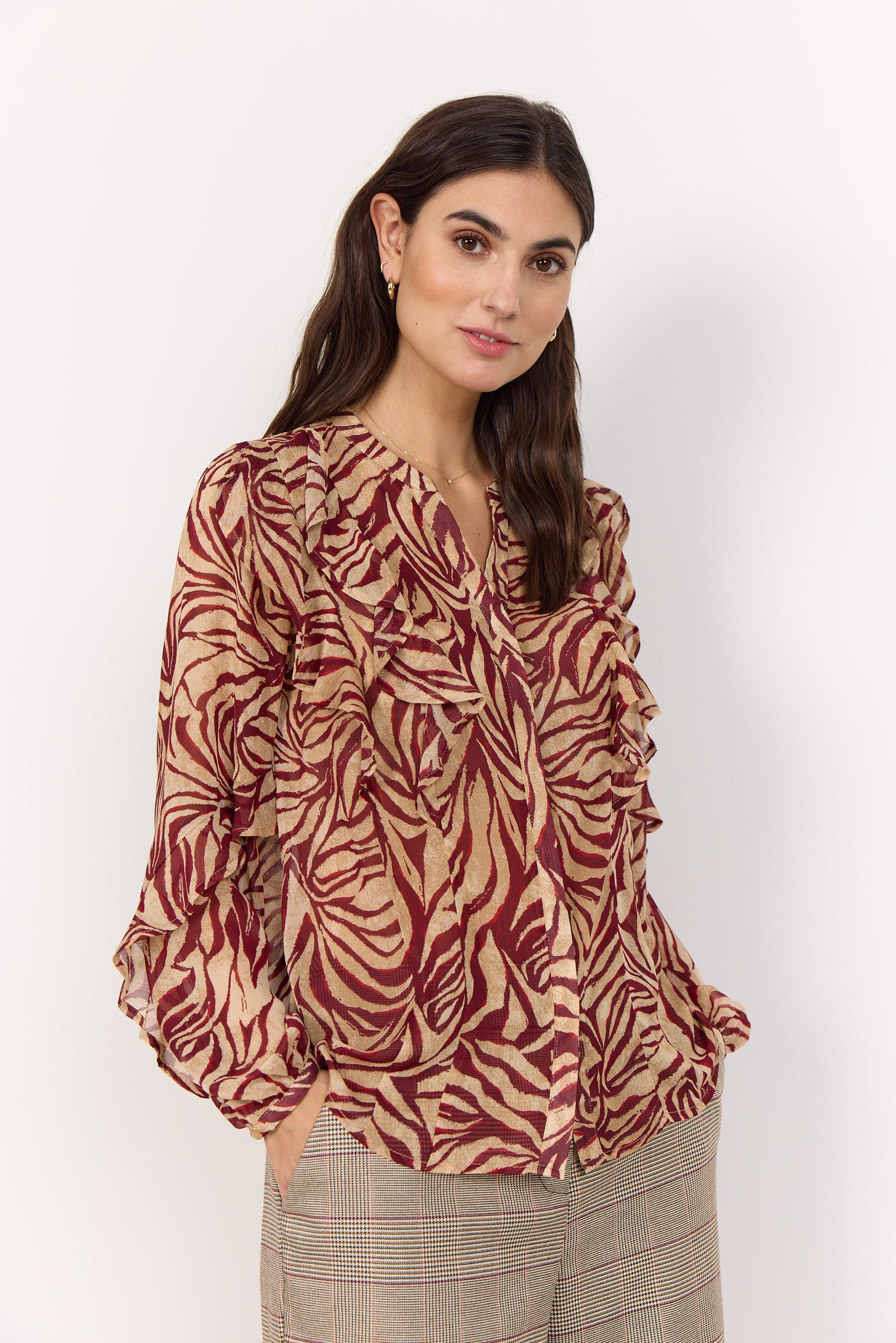 Soyaconcept Valborg Ruffle Print Blouse