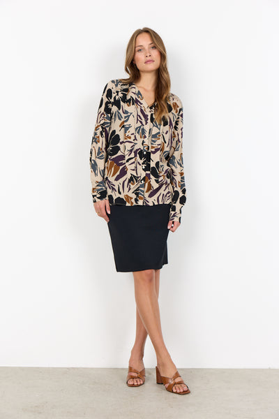 Soyaconcept Annemai Tie Neck Floral Blouse