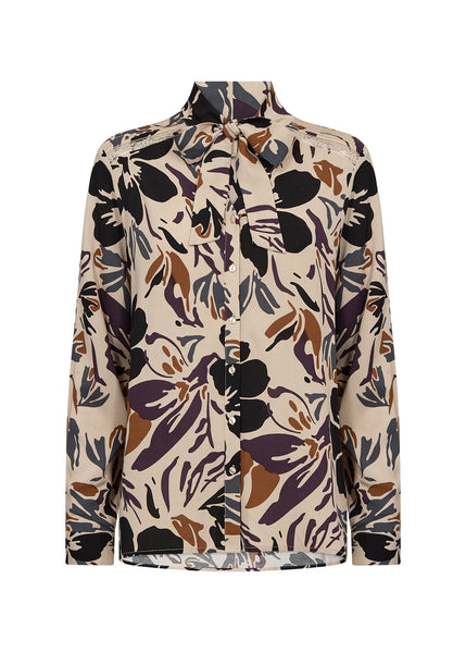 Soyaconcept Annemai Tie Neck Floral Blouse
