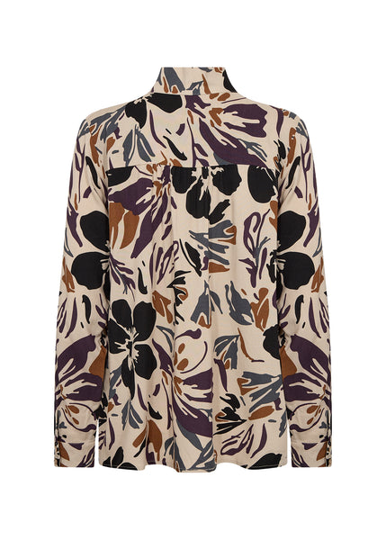 Soyaconcept Annemai Tie Neck Floral Blouse