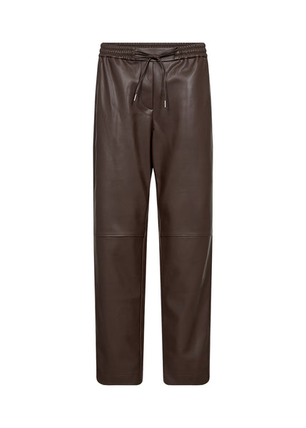 Soyaconcept Beckie Faux Leather Drawstring Trousers