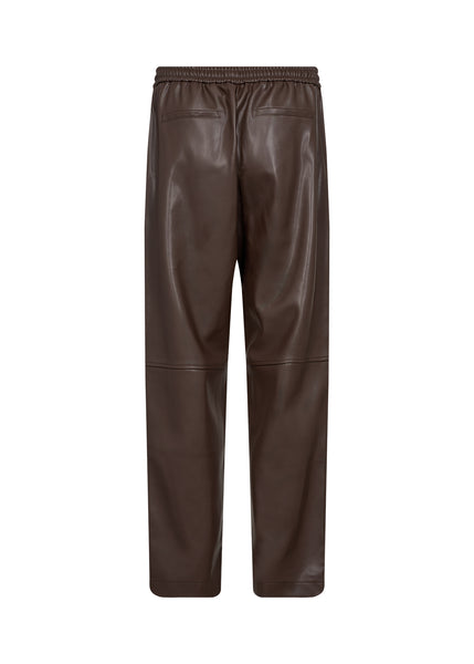 Soyaconcept Beckie Faux Leather Drawstring Trousers