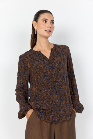 Soyaconcept Aster V-Neck Paisley Top