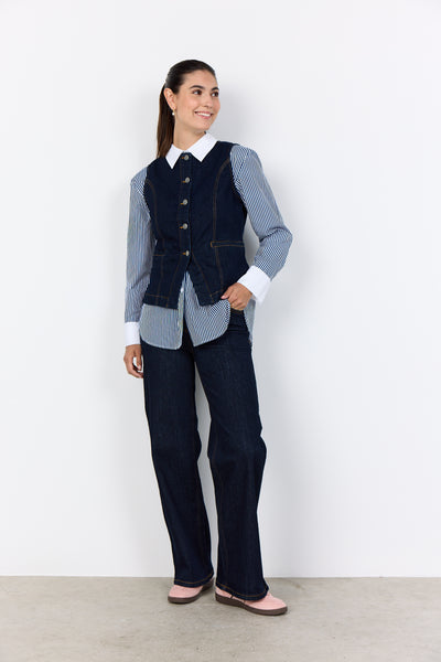Soyaconcept Kimberly Dark Wash Denim Waistcoat
