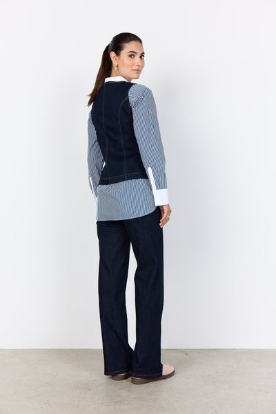Soyaconcept Kimberly Dark Wash Denim Waistcoat