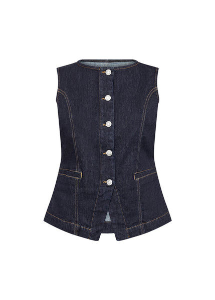 Soyaconcept Kimberly Dark Wash Denim Waistcoat