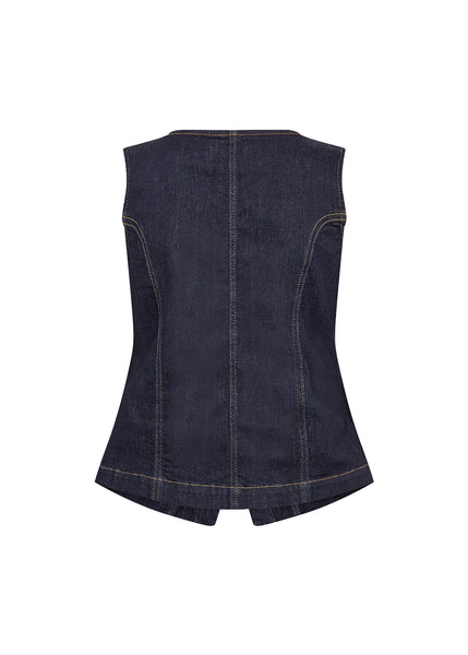 Soyaconcept Kimberly Dark Wash Denim Waistcoat