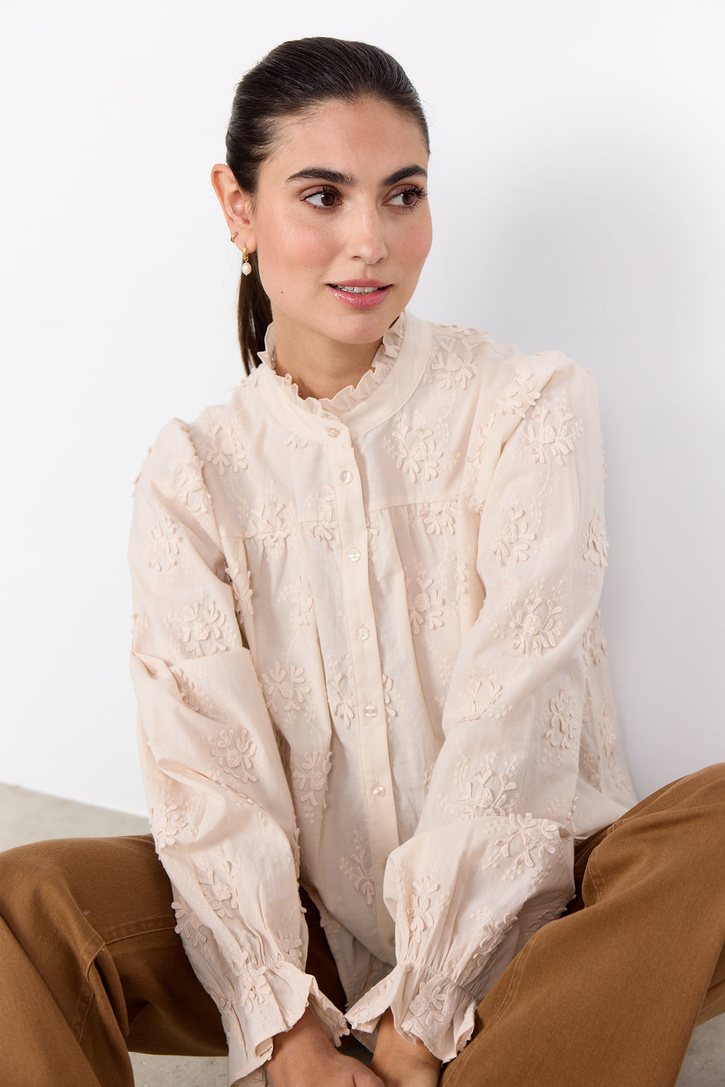 Soyaconcept Barbra Floral Appliqué Blouse