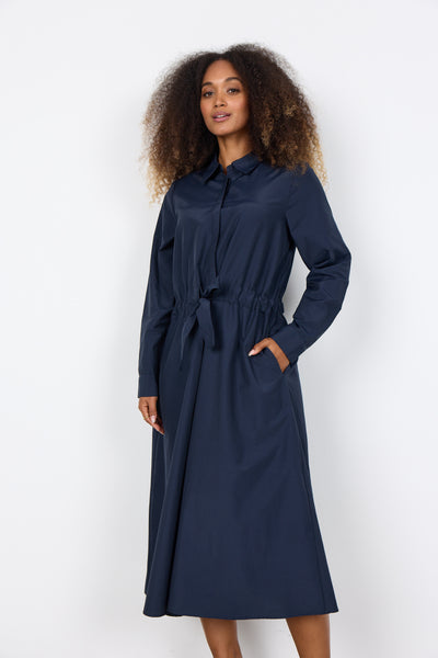 Soyaconcept Netti Long Midi Shirt Dress - Navy